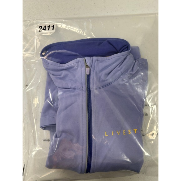 Nike Livestrong Dri-FIT Quarter Zip Pullover Purple Periwinkle Womens Medium - Picture 6 of 6